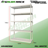GALBA RACK Boltless Laminated Steel Shelving Adjustable Storage  6ft  5Layers