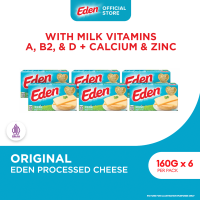 Eden Cheese 160G - With Milk Vitamins A B2 D + Calcium & Zinc (Set of 6)