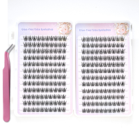 Glue Free Self-adhesive cluster False Eyelashes Extensions Set 10 Rows Reusable Easy Application