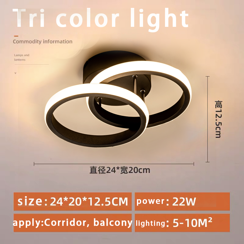 Tricolor Modern Corridor Light Center Light Led Ceiling Light Bedroom Light Ceiling Light Aisle Light Balcony Lights Nordic Lights