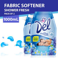 Del Shower Fresh Fabric Softener (1000 mL SUP) Set of 2