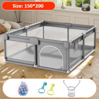 Playpen For Baby Big Baby Playpen With Balls Steel Frame Indoor Play Fence 1.2M/1.5M/1.8M