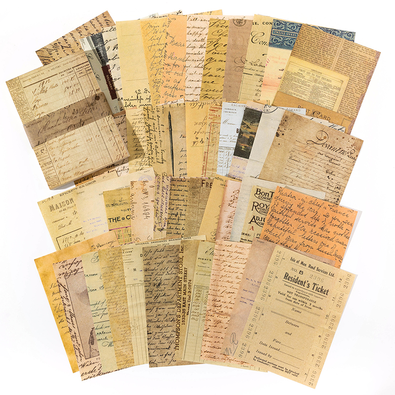 JIUMOO retro literature series scrapbook paper 100 pcs / pack decoration paper for DIY craft planners