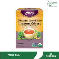 Yogi Tea Elderberry Lemon Balm Immune + Stress Tea 16 tea bags
