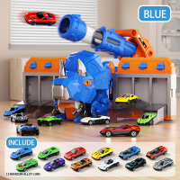 Transformed Dinosaur Truck Toys with 12PCS Diecast Racing Cars Transport Car Toys for Kids