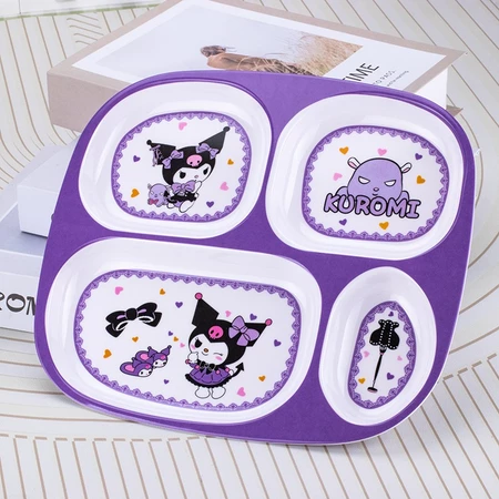 Sanrio plate kuromi cutlery set Melody baby plate set Cinnamoroll plate for kids baby food plate set