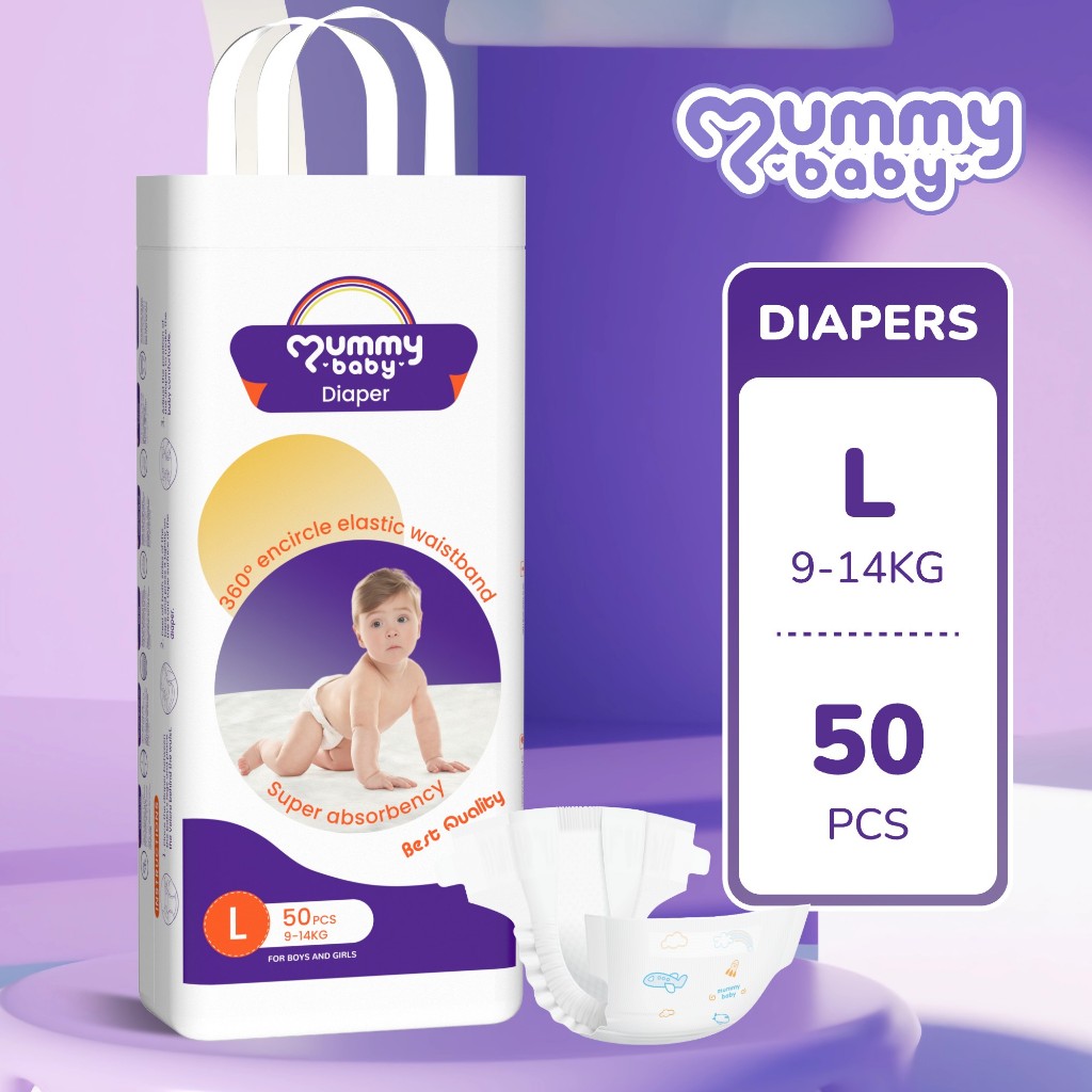 Mummybaby baby diaper 50Pcs Pull-up Pants Baby Professional Diapers Disposable Comfort Fit diaper na pantalon（SMLXL2XL3XL）#NS007#NS08