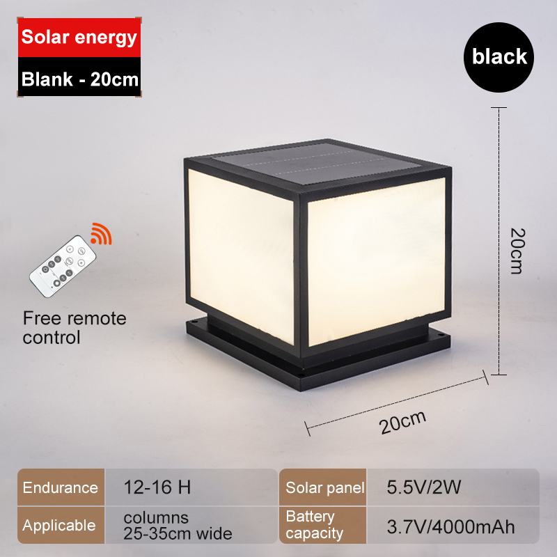 TONYS Solar Gate Pillar Light LED 4 colors Outdoor Lamp Waterproof IP67 Gate Wall Lights Heavy Duty Light Window pillar headlight Lamp Pagar Holder Outdoor Pillar Lights Automatic Remote control support COD