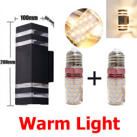Slamp LED Wall Light Outdoor Lighting Wall Lamps Up and Down Lighting Porch Lights 24W IP65 Waterproof LED Lights for Room at Night Modern Design Patio Sconce Lights for Garden Bedroom Corridor