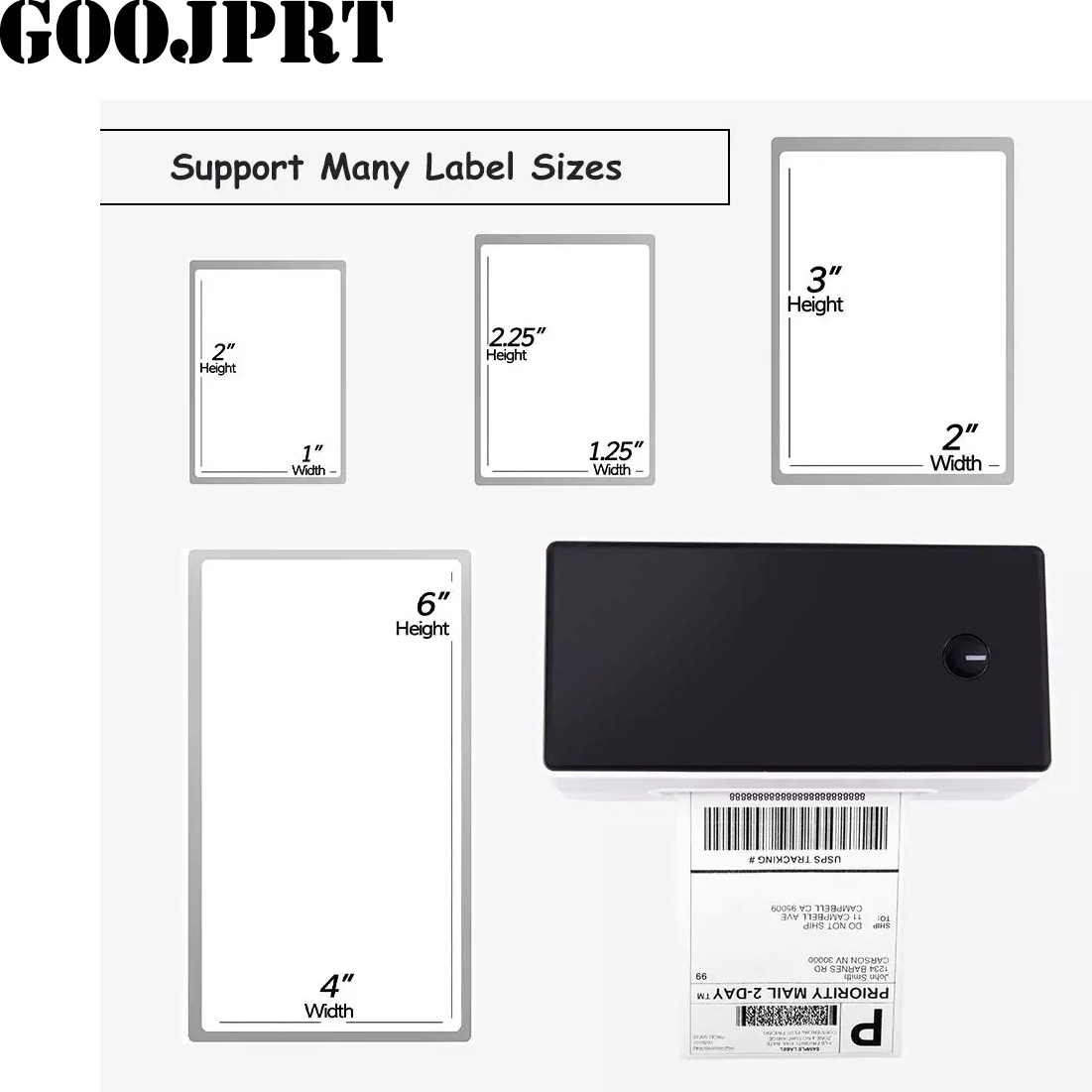 GOOJPRT A6 Bluetooth Thermal Label Printer GPTDL403 Shipping Label