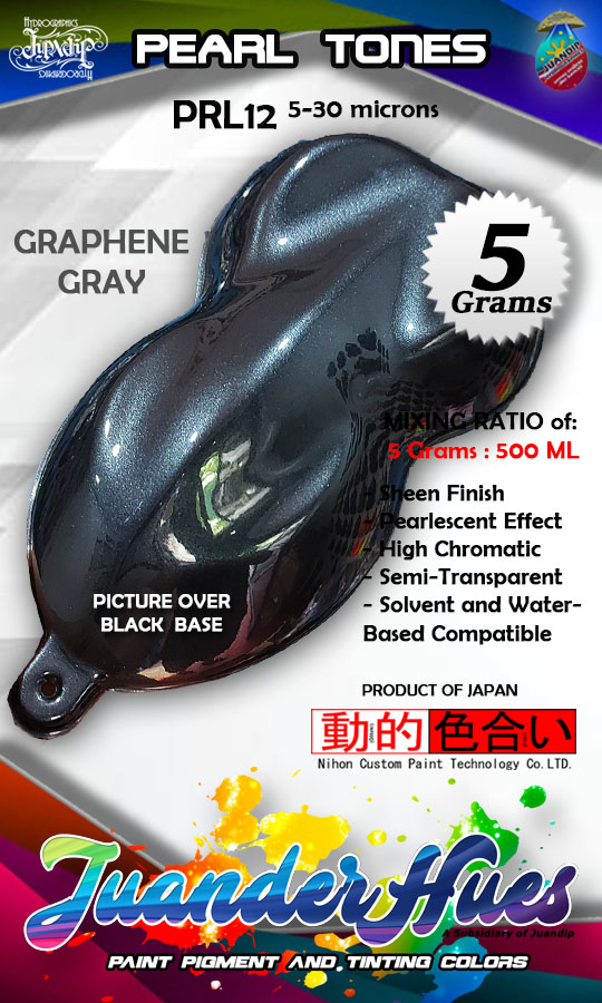 5Grams Graphene Gray Pearl Effect Mica Pigment Powder for Paint Powdercoat Binder PRL12