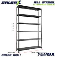 GALBA Galvanized Steel Storage Rack  Metal Shelf  GB White/Black/Silver