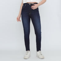 Next High Waist Semi-Faded Skinny Fit Jeans (Dark Blue)