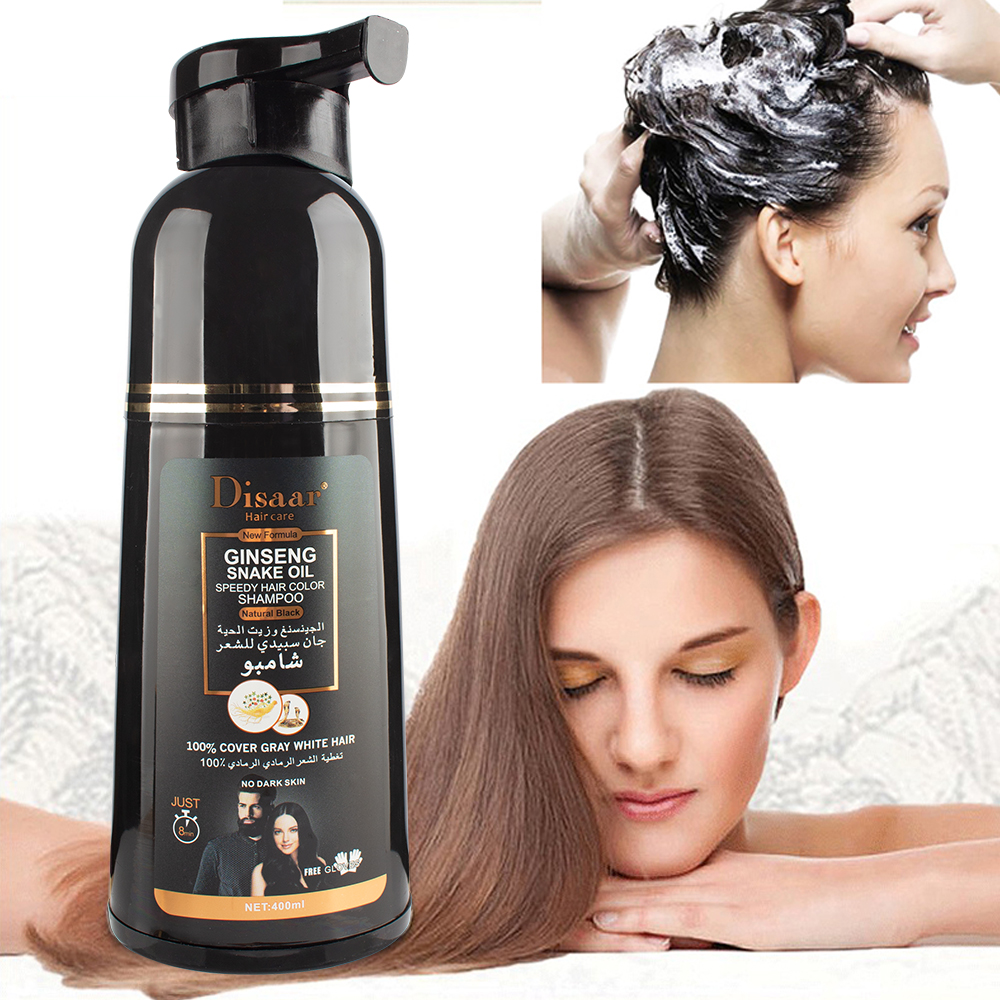 【DISAAR】Black Hair Shampoo Fast One Wash Black Natural Organic Hair