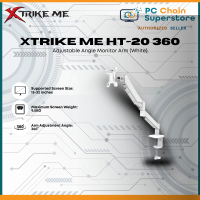 Xtrike Me HT-20 360° Adjustable Angle Monitor Arm Mount Stand (Black/White)