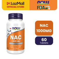 NOW Foods NAC 1000mg 60 Tablets: N-Acetyl Cysteine