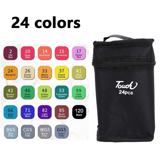 Scool 80 Color Marker Alcohol Markers Set Touch Markers Pen Ohuhu Alcohol Markers Colored Pens And Markers Set