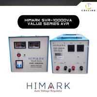 HIMARK SVR-10000VA VALUE SERIES AVR | Servo Motor Type Auto Voltage Regulator | 80% Power Factor resulting in 8000 Watts Maximum Load | 2 Universal output socket (2x 220v) | Best for TVs Computers Karaoke Players Amplifiers Ref | COLLINX COMPUTER