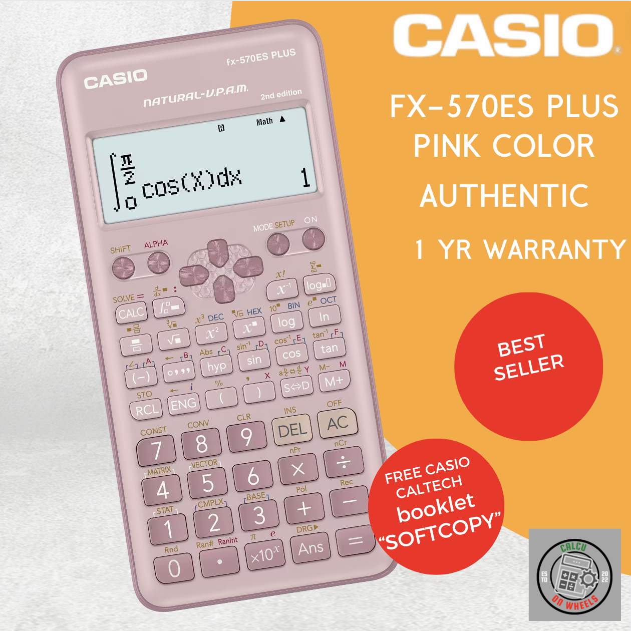 CASIO FX570ES PLUS PINK SCIENTIFIC CALCULATOR free softcopy CASIO CALTECH BOOKLET