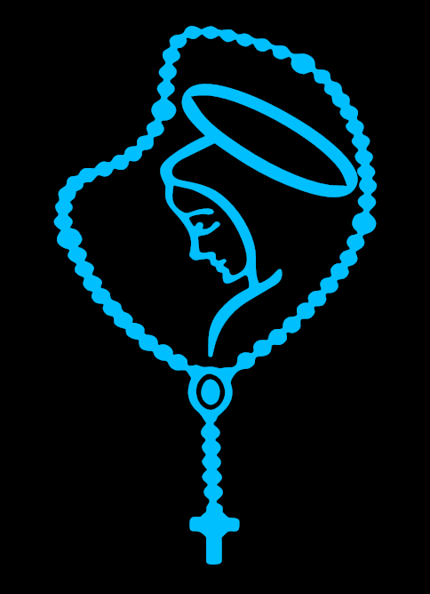 Rosary Mama Mary Sticker Decals Water Proof