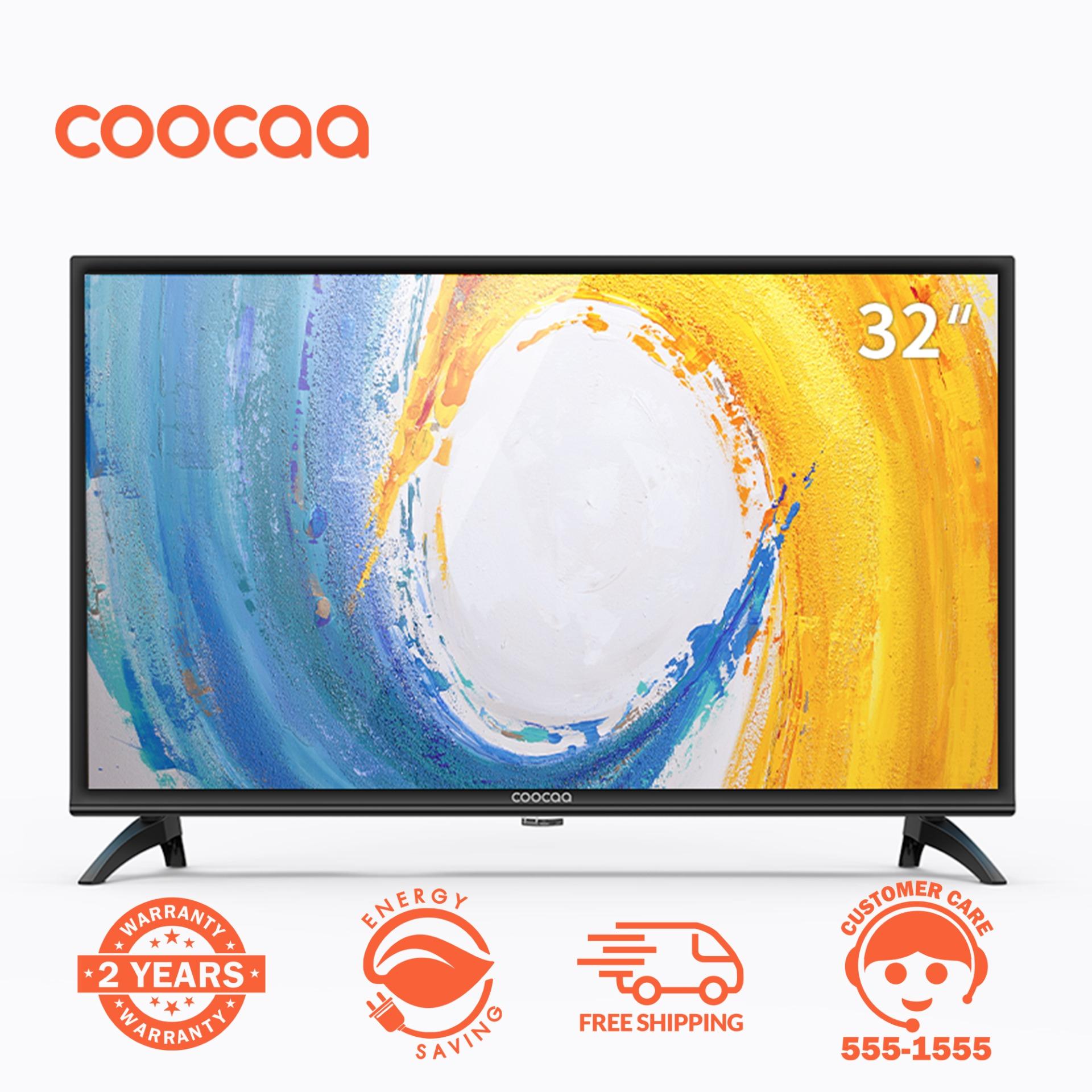 COOCAA 32 Inch HD LED TV Panel black - Slim-USB/HDMI (Model 32W4)