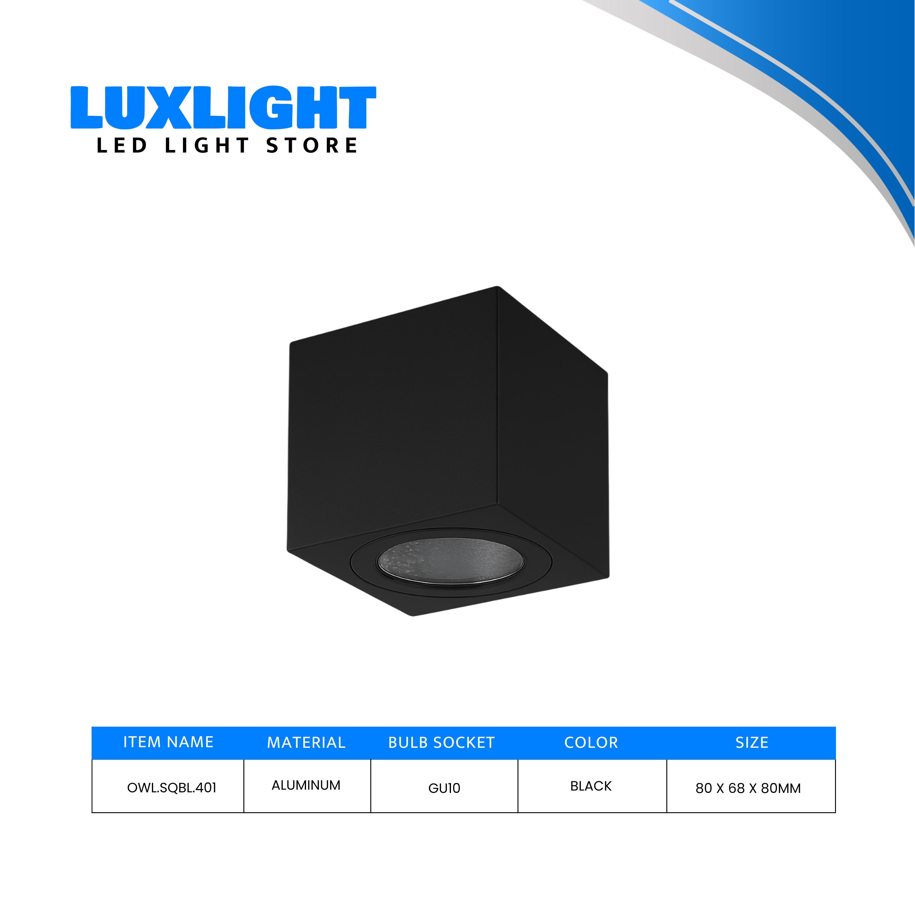 Outdoor Wall Light Modern Design Water Proof GU10 Replaceable and COB Available