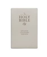 Bible House The Holy Bible: ESV Compact Protestant Edition Leather White