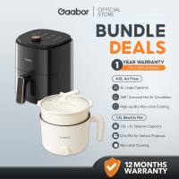 [Bundle]Gaabor 4L Air Fryer and 1.5L Rice Cooker With Steamer Two Levels