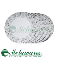 Melawares 6pc 10 inch Mosaic Round Plate Set