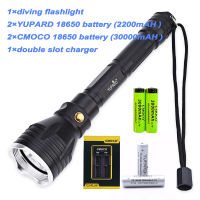 YUPARD Diving Flashlight Original 1200LM 10W L2 Underwater Proof 100M Depth Torch Lamp