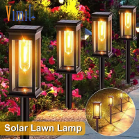 Vimite Solar Lawn Lamp Led Tungsten Light Outdoor Waterproof Inserted Garden Decorative Warm Lights