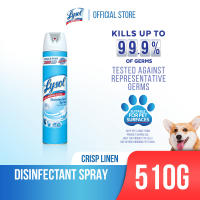 Lysol Disinfectant Spray Cleaner Crisp Linen 510g - Kills Germs & Mold / Room Freshener / Deodorizer