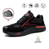 Original Insulation Work Safety Shoes for Men and Women Fashion Outdoor Work Shoes soft and Lightweight Breathable Steel Toe Work Shoes Sport Protection Safety Shoes for Men Safety Boots Bottom Jogging Shoes Casual Sneakers