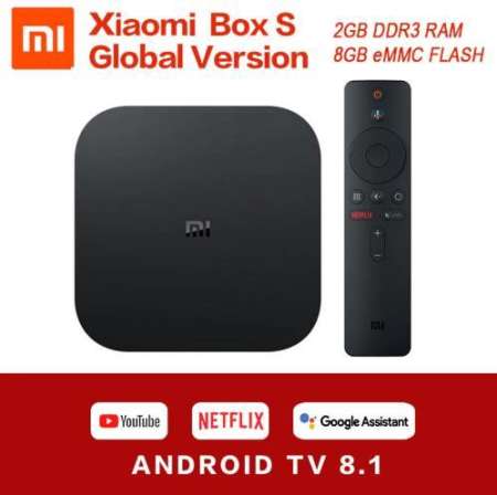 Original Global Xiaomi Mi TV Box S 4K Hdr Android TV 8.1 Ultra HD