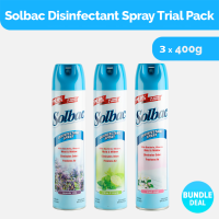 [3pcs] Solbac Disinfectant Spray 400g Trial Pack
