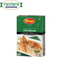 Shan Mutton Bombay Biryani Powder 60G from India green packaging spice mix for cooking biryani suitable for preparing mutton biryani dish.