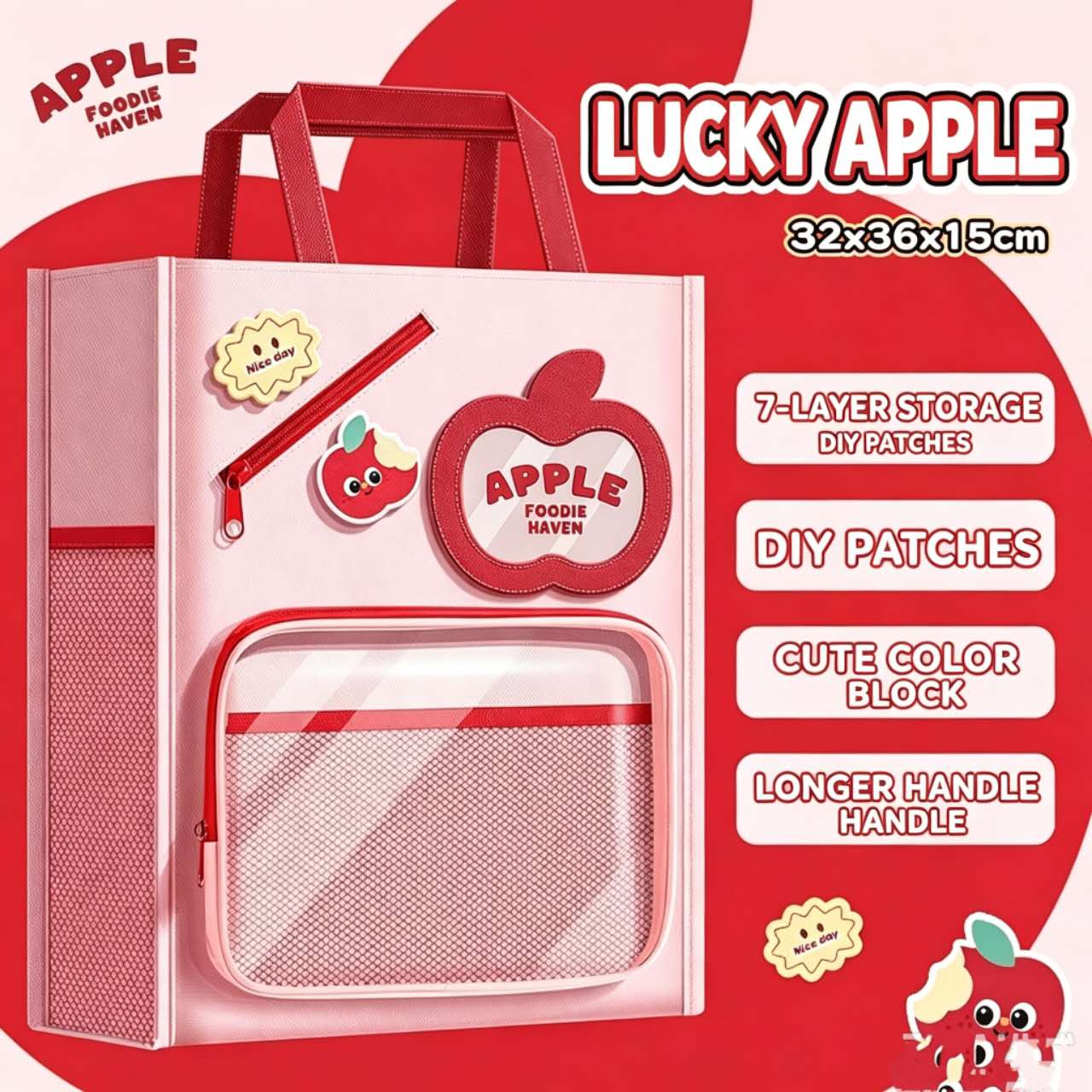 Waterproof Student Book Bag Lunch bag Expandable Portable Document Storage Bag Folder Organizers totes bag