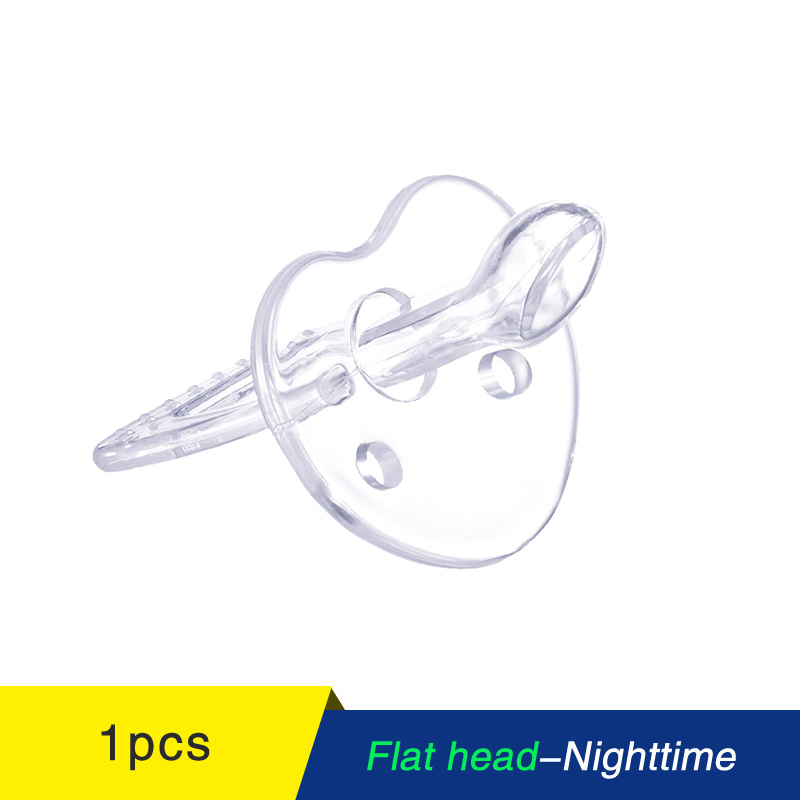 Baby Silicone Pacifier Teether Soother Flat/Round molar stick nipple for Newborn 6 months