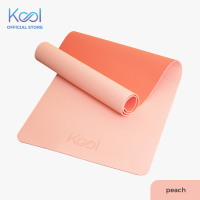 Kool 6 mm Non-Slip TPE Mat For Floor Workout - Exercise/Fitness/Yoga/Pilates (Peach Orange)