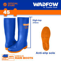 WADFOW VIRGIN PVC RAIN BOOTS 39-46 WATERPROOF WELLIES ANTI-SLIP FLOOD SHOES PROTECTIVE OUTDOOR FOOTWEAR WHT