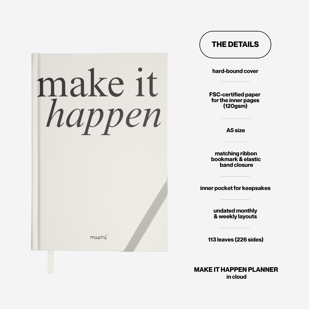 Mumi Make It Happen Undated Weekly Planner Budget Expense Tracker Journal