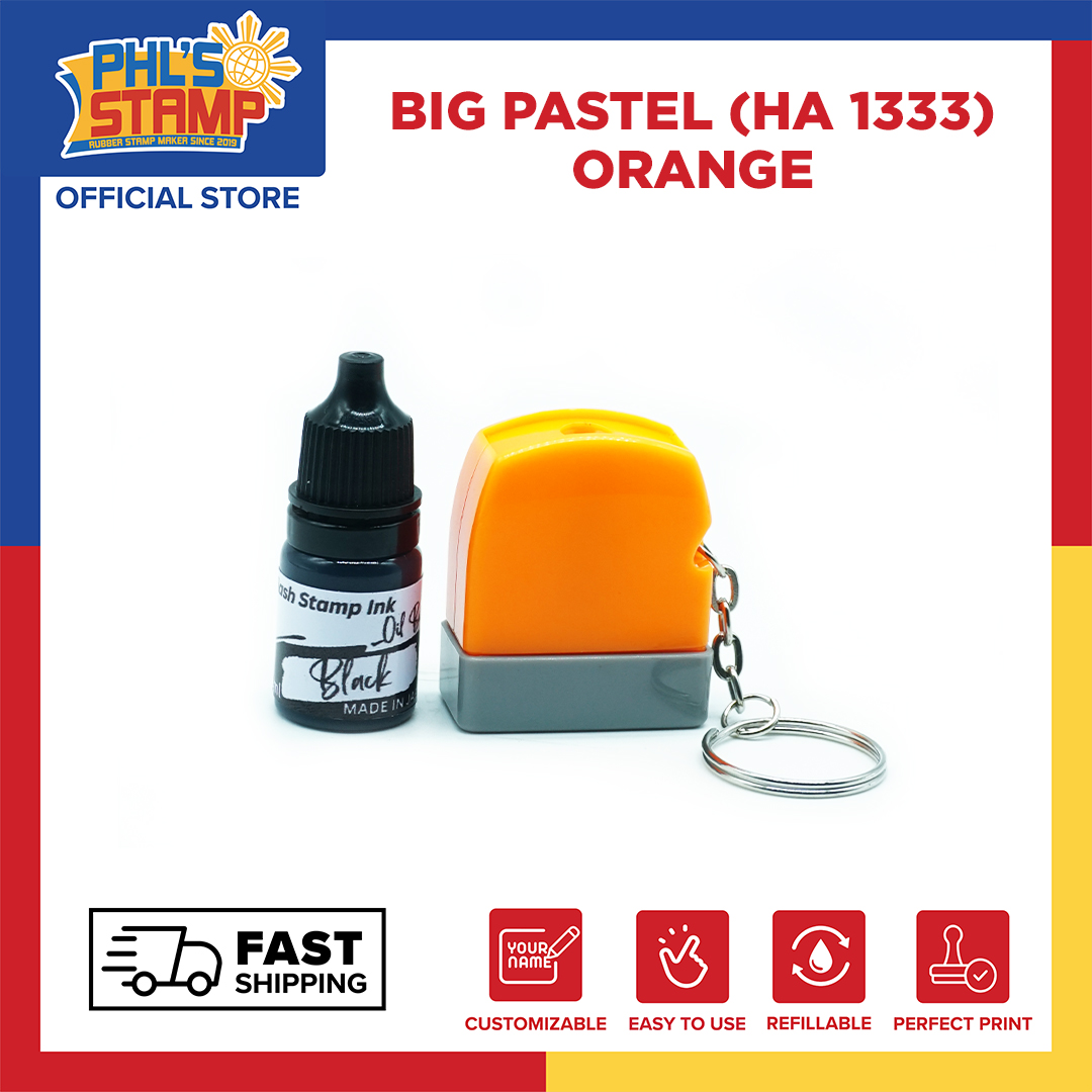 W/ FREE 5ml INK PASTEL STAMP HA1027 PERSONALIZED STAMP