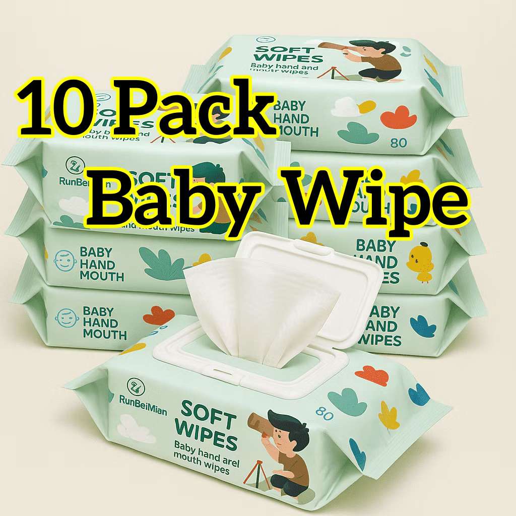 KMS 10PACK Organic Baby Wipes Hand & Mouth Wipes Effectively Safe and nontoxic Soft and Delicate COD