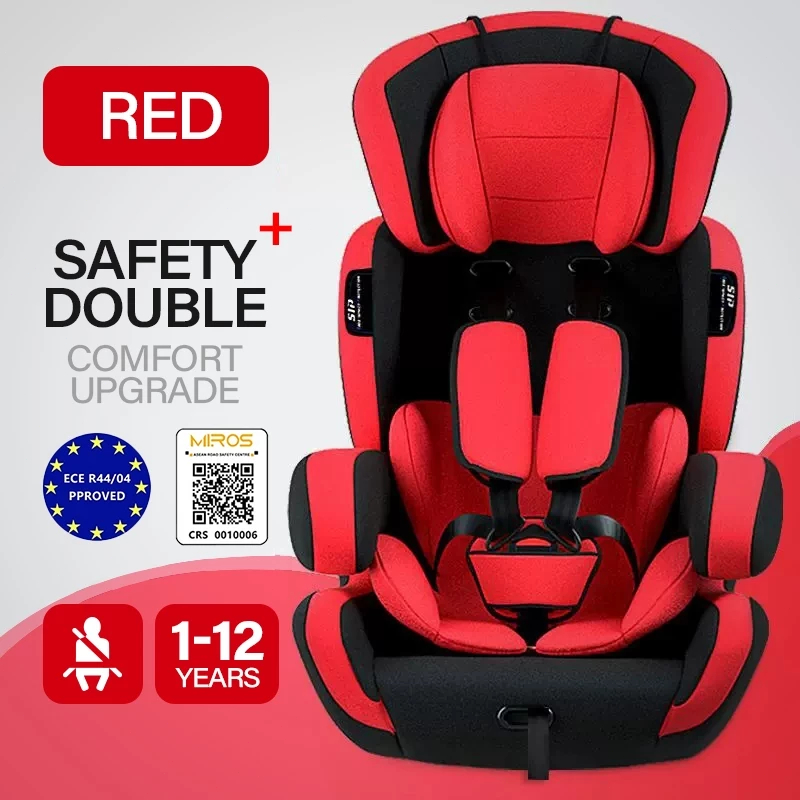 Beige Car seat for baby Child safety seat adjustable portable car seat for 0-12 years Rotation EU R44 with ISOFIX