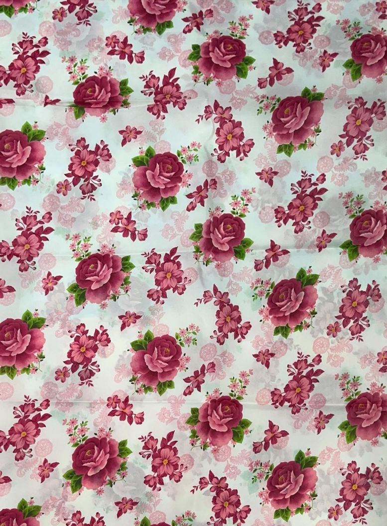 Roseyann Design Geena Gina or Pongee Floral Flowers Printed Fabric Sold per Yard Fabric Only