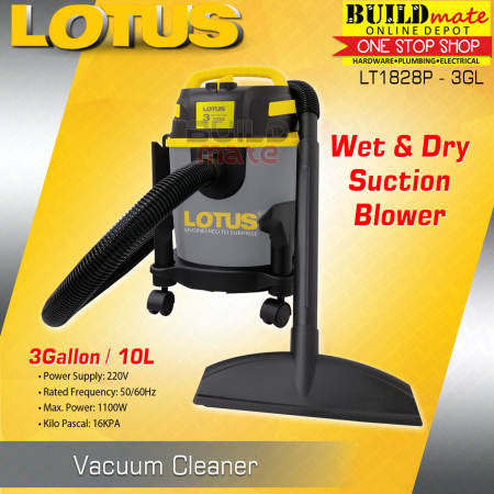 Lotus Vacuum Cleaner Wet/Dry 3 Gallon 10 liters LT1828P