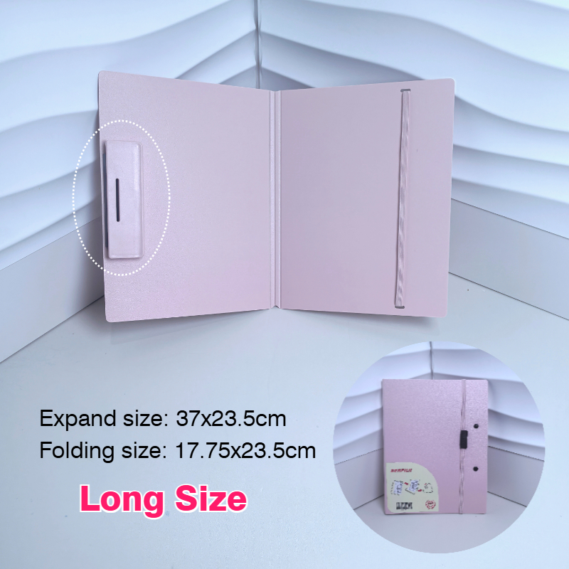 Long Foldable Folder Portable Folding Clipboard FC to A5 File Folder Paper Organizer For Student