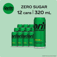 Sprite Soda Zero Sugar 320ml - Pack of 12