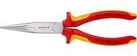 KNIPEX - 26 16 200 Snipe Nose Side Cutting Pliers (Stork Beak Pliers) 1000V-insulated (2616200) 8 Inches