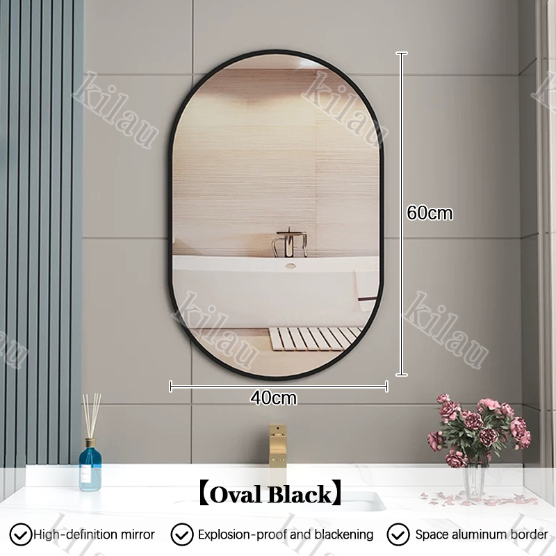 KILAU Arch Mirror Bathroom Dressing Table oval Mirror Makeup Mirror Hanging With Shelf Wall Mirror Small Mirror